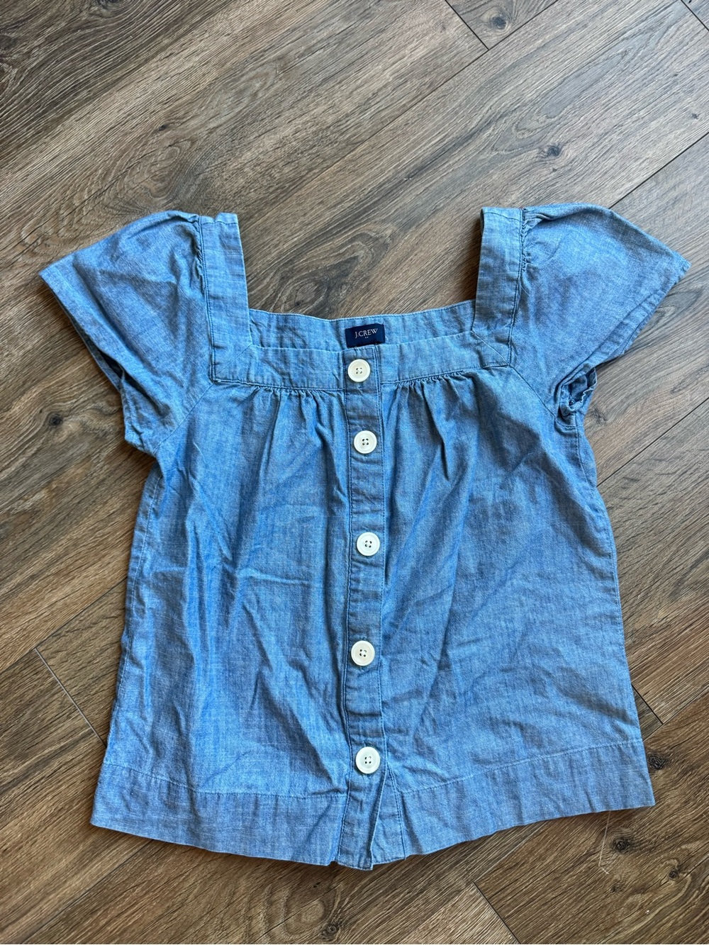 J. Crew Light Blue Chambray Button Front Top